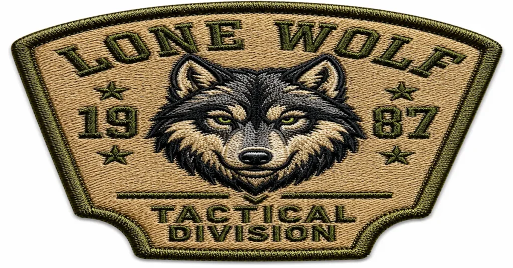 fully embroidered patch
