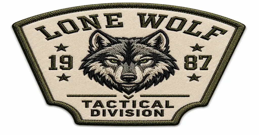 partial embroidery patch